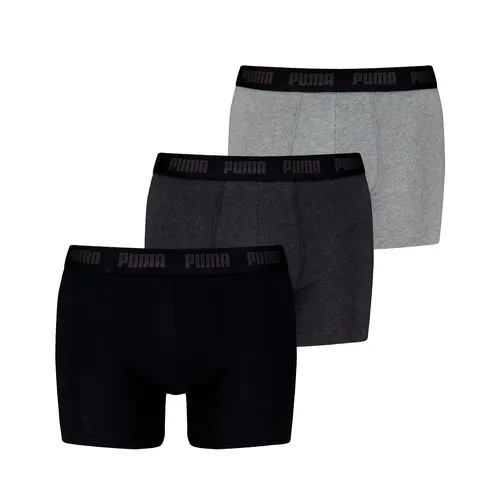 PUMA MEN EVERYDAY BOXERS 3P - Komfortbund Boxershorts in Grau XL - Herrenunterhosen - 3er Pack mit elastischem Komfortbund für optimalen Tragekomfort, atmungsaktiv und blickdicht.