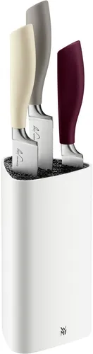 WMF Messerblock Elements weiß glatt - Hochwertige Messer-Serie für Koch-Einsteiger, ergonomische Griffe und modernes Design