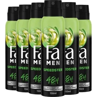 FA Men Speedster Deospray 150 ml, 6er Pack von Fa