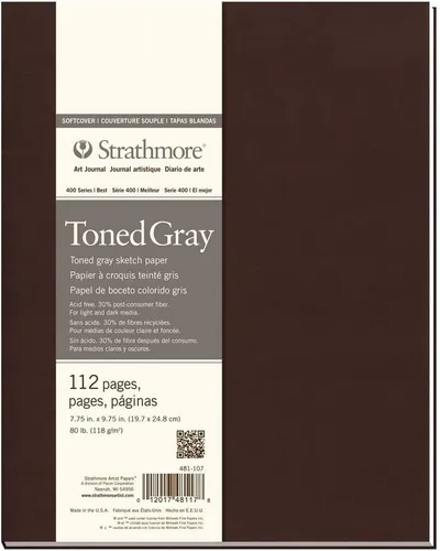 Strathmore Art Journal - Soft Cover Künstler-Skizzenbuch - Zeichenblöcke & Zeichenbücher mit feinkörnigem, säurefreiem Skizzenpapier, ideal für Trockentechniken und umweltfreundlich aus 100% recycelten Fasern.