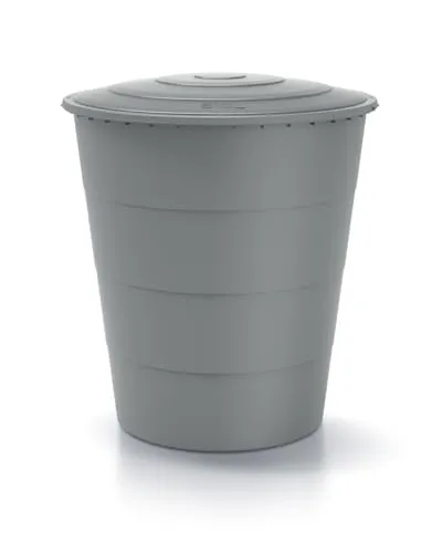 Kreher® XXL Regentonne 'Smooth' 510L - Regentonne für Gartenbewässerung, 510 Liter Volumen, modern und witterungsbeständig. Ideal zur Regenwassersammlung in stylischem Design.
