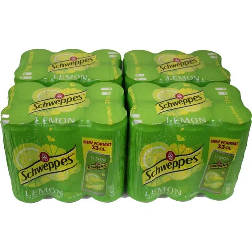 Schweppes Lemon 4 Pack á 6 x 0,33l eingeschweißt (24 Dosen Zitrone)