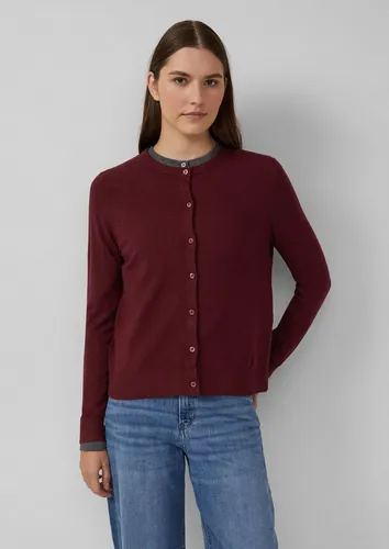 s.Oliver Damen Strickjacke, Gr. 44, dunkelrot - Strickjacke für Damen in dunkelrot, ideal für Büro und Freizeit. Hoher Tragekomfort durch atmungsaktives Material, mit Knopfleiste und casual Schnitt.