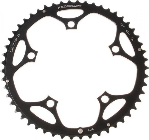 Procraft Kettenblatt RR 130 10-fach 50 Z schwarz – Hochwertiger Antrieb für Rennräder - Das Procraft Kettenblatt RR 130 10-fach 50 Z schwarz überzeugt durch leichtes Aluminium und präzise CNC-Fertigung. Ideal für sportliche Rennradfahrer, die Wert auf Zuverlässigkeit und Performance legen.