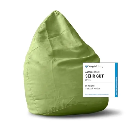 Lumaland Sitzsack Luxury XL PLUS - Extra weicher & robuster Microvelours Beanbag - Sitzsäcke für alle Altersklassen, ideal zum Chillen und Relaxen mit hochwertiger EPS Füllung für optimale Körperanpassung und angenehme Temperaturen.