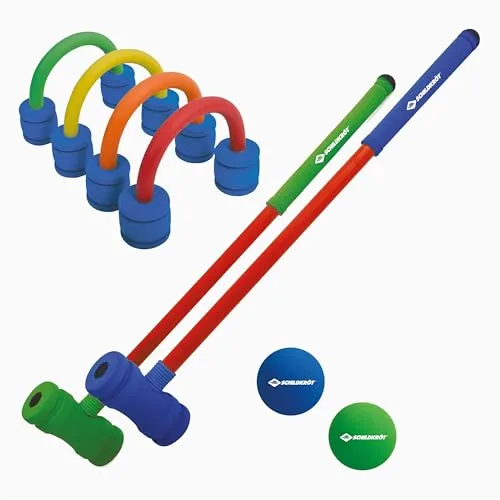 MTS Soft Krocket Set 8 Teile - Perfektes Spielvergnügen - Spiele: Ideal für Gartenpartys, leicht und handlich mit nur 1,06 kg für einfaches Transportieren und Spielen.