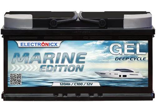 Electronicx Marine Edition Gel Batterie 120 AH 12V Boot Schiff Versorgungsbatter