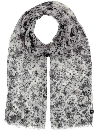 FRAAS Damen Schal mit Blumen-Muster - 50 x 180 cm - Nachhaltig und Vielseitig - Vielseitig tragbarer Schal aus recyceltem Polyester, ideal für Sommerlooks. Ob als Schlaufe oder Stola, er ergänzt jedes Outfit und ist ein zeitloser Klassiker. Qualität seit 1880 – für stilbewusste Frauen.