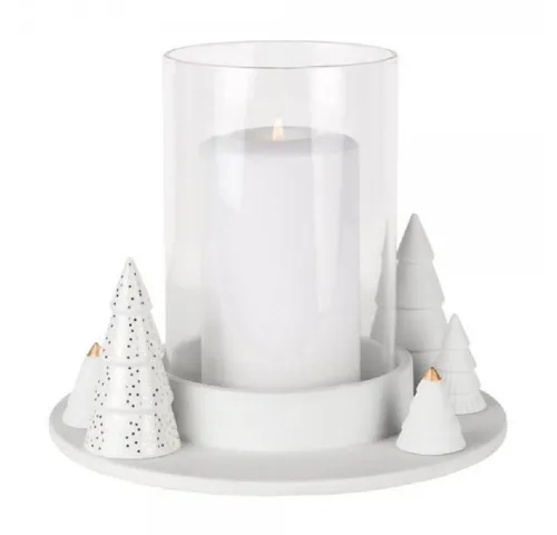 Räder Windlicht Tannen D:20cm H:16cm - Windlicht für eine gemütliche Winteratmosphäre, ideal für stimmungsvolle Abende. Perfekt als Dekoration in Ihrem Zuhause.