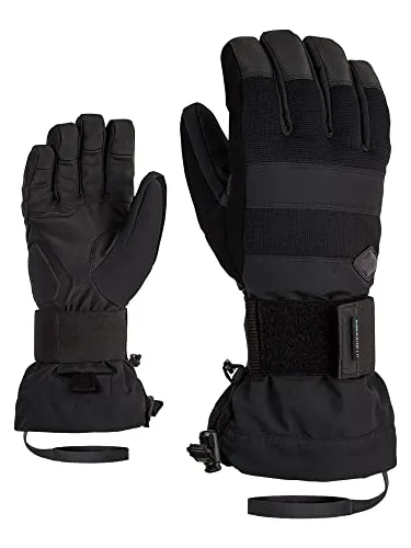 Ziener Herren Milo Snowboard-Handschuhe | Wasserdicht & Atmungsaktiv mit Protektor - Handschuhe für Wintersport mit ergonomischen Innenhandgelenk-Protektoren, die optimalen Tragekomfort bieten und vor Kantenschnitten schützen.