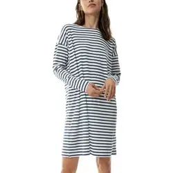 Mey Nachtwäsche Serie Cyra Damen Nachthemden - Deep Shadow XS - Elegantes knielanges Nachthemd in legerer Passform, ideal für ein angenehmes Tragegefühl. Perfekt für entspannte Nächte und stilvolles Wohnen.