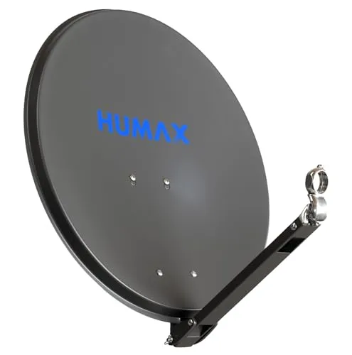HUMAX 65 cm Alu Satellitenempfangsantenne - SAT-Antennen mit 65 cm Durchmesser, ideal für starken Empfang und wetterfestes Design in elegantem Anthrazit.