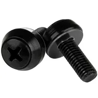 StarTech.com M6 x 12mm - Montageschrauben 50er Pack, schwarze Stahloptik und TAA-konform für einfache Installation im Server Rack