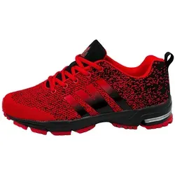 Ablovo® Herren Damen Sportschuhe Turnschuhe Laufschuhe Sneaker Hallenschuhe (Rot-Schwarz, EU Schuhgrößensystem, Erwachsene, Herren, Numerisch, M, 38)