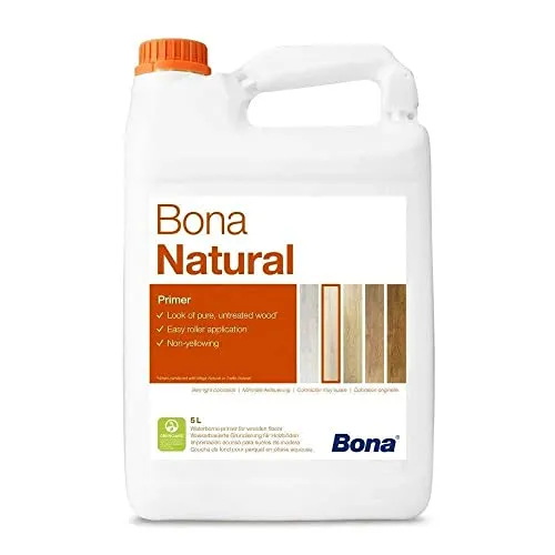 Bona Natural Primer 5 Liter Holzgrundierung - Hochwertige Holzgrundierung für ein natürliches Finish, ideal für die Pflege und den Schutz von Holzoberflächen.