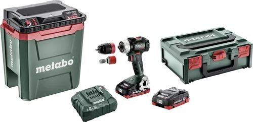 Metabo Akku-Set BS 18 LT BL Q + Kühlbox KB 18 BL