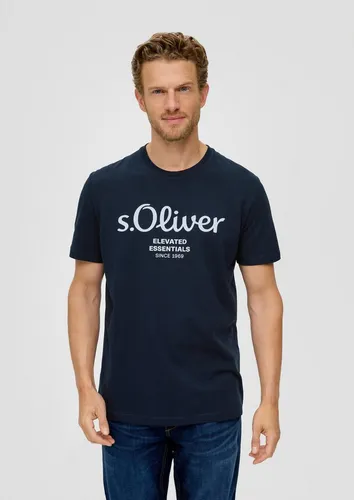 s.Oliver Kurzarmshirt T-Shirt Baumwoll-T-Shirt mit Logo-Print