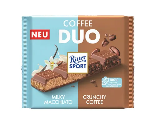 Ritter SPORT Schokolade, Ritter Sport Coffee Duo Doppelt gefüllt und doppelt lecker 218g