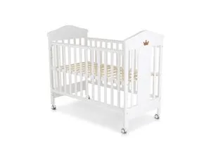 Cangaroo Babybett Wing 120 x 60 cm - Gitterbett aus Buchenholz mit absenkbarer Seite und drei Höhenpositionen, ideal für das mitwachsende Kinderzimmer.