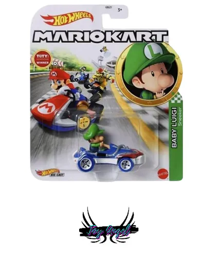 Hot Wheels -  Mario Kart -  Baby Luigi -  Sneeker - 1:64 / Neu & Ovp