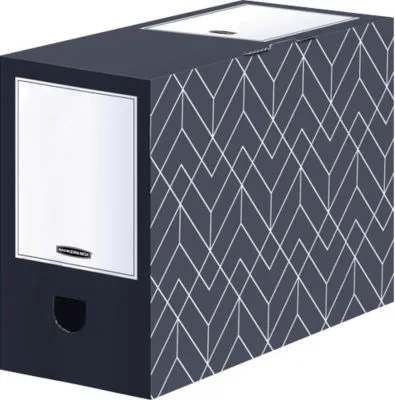 Archivschachtel BANKERS BOX® Décor, FSC®-zertifizierter Karton, B 150 x T 345 x H 253 mm ,für DIN A4 Formate, mitternachtsblau, 5 Stück 188636