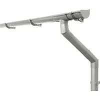 INEFA Dachrinnen Set NW125, 4m halbrund Grau - Dachrinnen Set aus hochwertigem PVC-U Kunststoff für effektive Dachentwässerung bis 80m², einfache Montage dank passgenauem Stecksystem, Made in Germany.