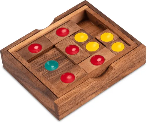 Logoplay Holzspiele Spiel, Khun Phan Gr. S – Schiebespiel aus Holz 9 Varianten, 1 Ziel, handlich & kniffligHolzspielzeug