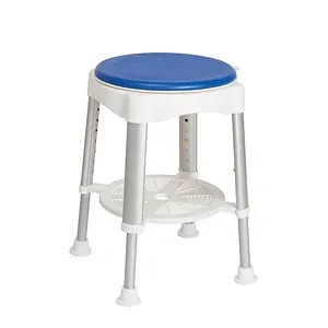 Russka Duschhocker mit Soft-Drehsitz - Dusch- & Badehocker mit verstellbarer Höhe und rutschfestem Design, ideal für mehr Komfort und Sicherheit im Bad. Maximale Belastbarkeit: 150 kg.