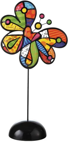Figur Romero Britto New Life - Pop Art - Sammlerfigur aus hochwertigem Porzellan auf elegantem Holzsockel, ein einzigartiges Sammlerstück in edler Geschenkverpackung.