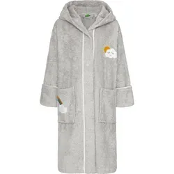 Smithy Bademantel für Kinder - Wolkenmotiv, 100% Baumwolle, Größe 86/92 - Bademantel für Jungen, ÖKO-TEX zertifiziert, schadstofffrei und besonders weich, ideal zum Aufwärmen nach dem Baden oder Schwimmen.