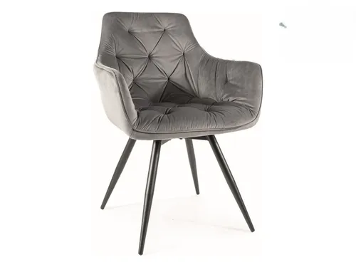 Mango Velvet Stuhl grau