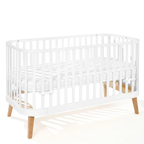 ATB MEBLE Gitterbett mit Matratze 140x70 cm