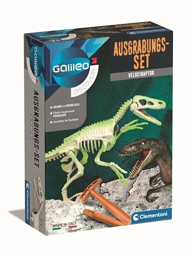 Clementoni Galileo Discovery – Ausgrabungs-Set Velociraptor von Clementoni
