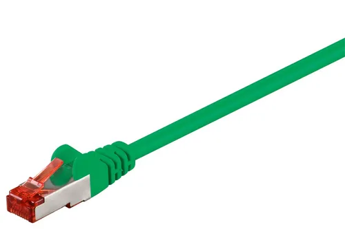 CAT 6 Kabel łączący, S/FTP (PiMF), Zielony - Długość kabla 0.15 m