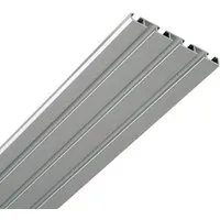 Bestlivings Aluminium Vorhangschiene Silber 3 bis 4 Lauf / 90cm