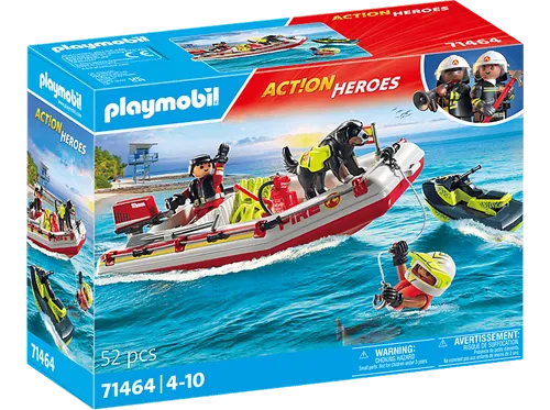 PLAYMOBIL Action Heroes 71464 Feuerwehrboot mit Aqua Scooter