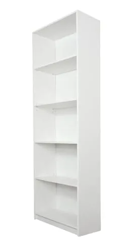 Home Collective Bücherregal Aktenregal Standregal Raumteiler weiß - Bücherregal mit 5 offenen Fächern aus hochwertigem Holzwerkstoff, ideal für Büro und Zuhause. Hohe Stabilität und modernes Design für optimalen Stauraum.