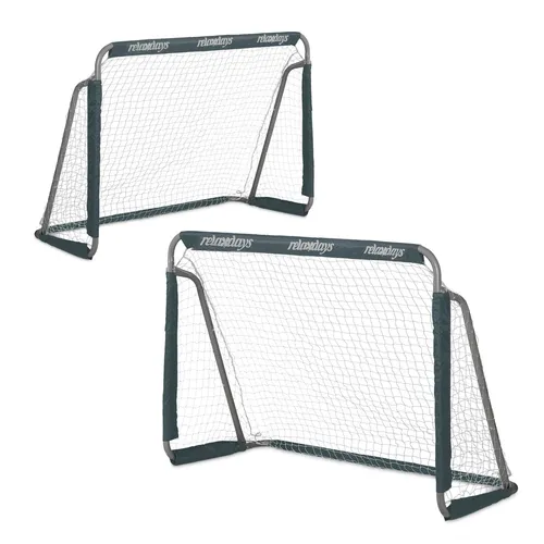 Fußballtor Kinderfußballtor grau stabil - 2er Set - Robustes Freizeit-Fußballtor in Grau, ideal für Kinder, mit einer Größe von 150 x 110 cm für unvergessliche Spielmomente.