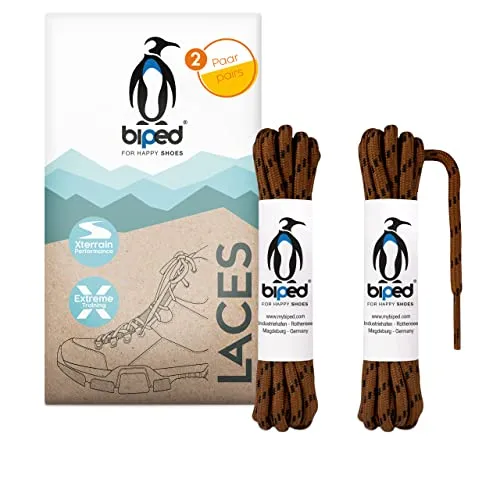 biped LACES 2 Paar Wanderschuh Schnürsenkel Polyester rund ø 4 mm extra robust