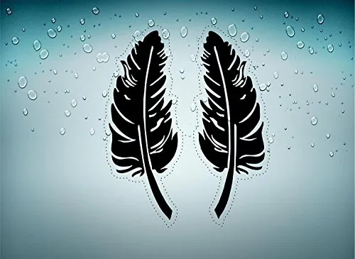 Akachafactory 2 x selbstklebend Sticker Auto Motorrad Tuning Federn Indischen Decoration R2