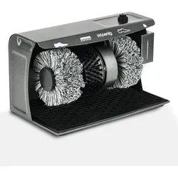 H.Koenig Schuhputzmaschine U600 - 120 W Schuhputzer mit Fußschalter - Schuhpflege mit Vorreinigungsbürste, 2 Polierbürsten und integriertem Schuhcremespender. Leistungsstarker 120 W Motor für glänzende Schuhe, einfach zu bedienen dank Fußschalter.