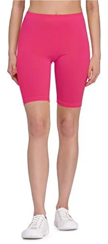 Bellivalini Kurze Leggings Damen aus Viskose Bequeme und atmungsaktiv Leggings Kurz für Sommer BLV50-149 (Rosa, XL)