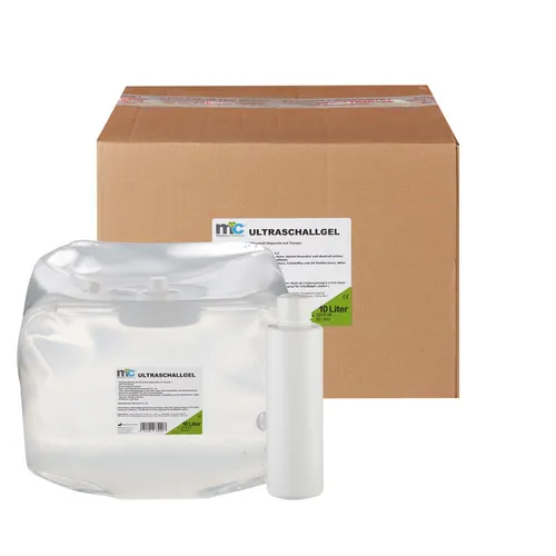 Ultraschallgel Sonographie Gel Cubitainer mit Leerflasche 10 kg Gleitgel U-Gel