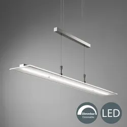 B.K.Licht LED Pendelleuchte - Höhenverstellbar & dimmbar über Touch - Hängeleuchte für Esszimmer und Wohnzimmer, stufenlos dimmbar und höhenverstellbar von 95 bis 175 cm, warmweiße Lichtfarbe für gemütliche Atmosphäre.