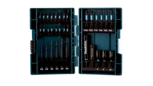 Makita Bohrer-Bit-Set B-66896 - 33-teiliges Impact Black Set, für Stahl und Metall, langlebige Bits und praktische Kunststoffbox