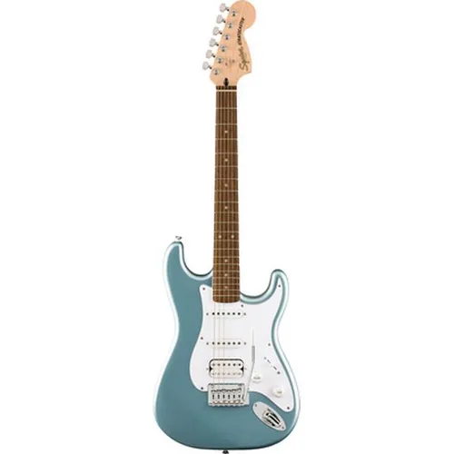 Squier Affinity Strat Junior HSS IBM - Shortscale E-Gitarre - Gitarren; Shortscale Stratocaster mit hochwertigem Ahornhals und vielseitigen Tonabnehmern für optimale Klangvielfalt und Spielkomfort.
