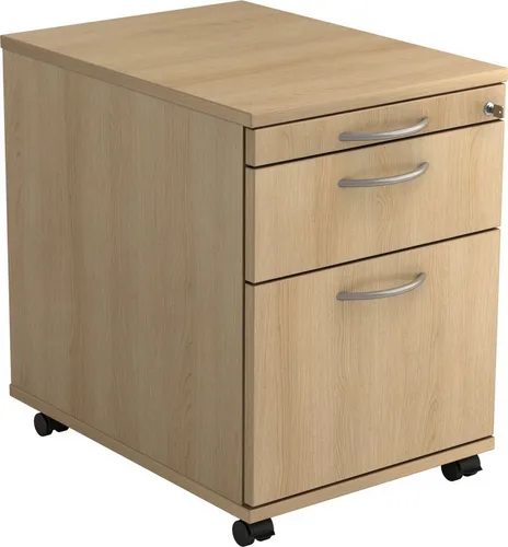 HAMMERBACHER Container Rollcontainer 58cm 1 Schub 1 Hängeregistratur Schloss Bogengriff Eiche