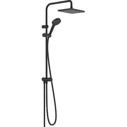 Showerpipe 230 1jet Vernis Shape Reno chrom - Brausegarnituren mit Kopfbrause und Handbrause, verstellbare Strahlarten für individuelles Duscherlebnis und gleichzeitige Nutzung von 2 Verbrauchern.