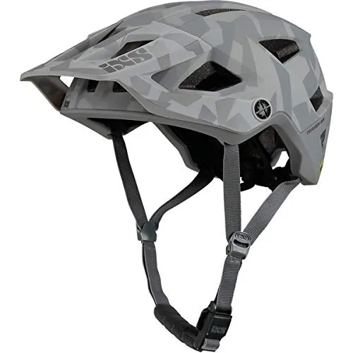 iXS Trigger AM MIPS Camo MTB Helm - Dunkel Grau S-M - Fahrradhelme mit MIPS-Technologie für verbesserten Schutz und stylisches Camouflage-Design, ideal für Mountainbiker.