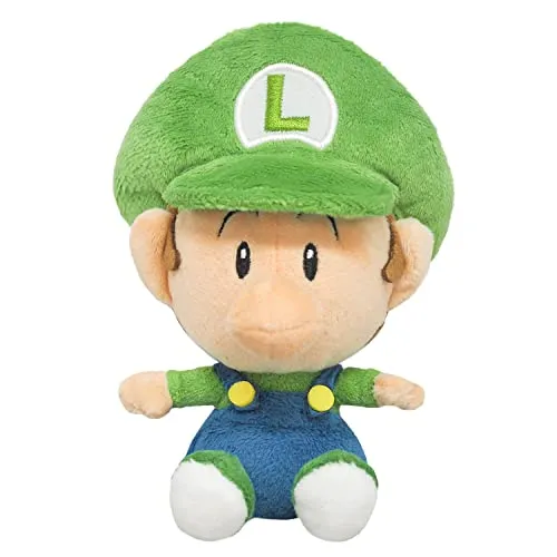 1UP - Super Mario: Baby Luigi Teddybär & Kuscheltier - Merchandise für Videospiel-Fans! Der 16cm große Baby Luigi Plüsch ist weich, hochwertig und offiziell lizenziert. Perfekt für Sammler und als Geschenk für alle Mario-Fans!